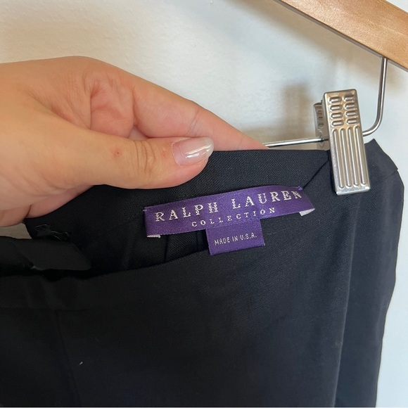 Ralph Lauren Purple Label Womens Wool Blend Black Dress Pants Size 8 - Picture 3 of 6